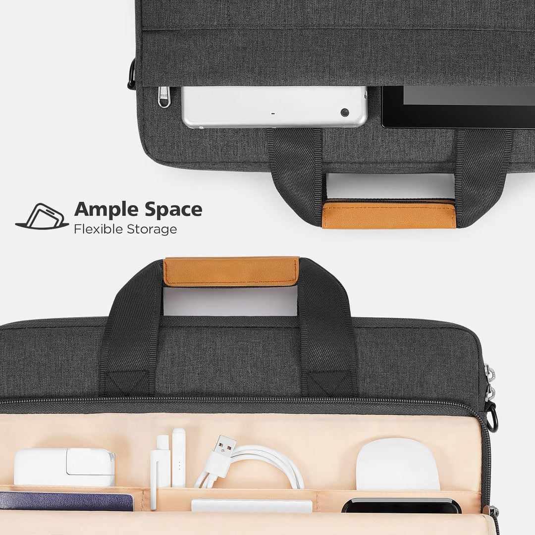 Versatile unisex padded laptop bag, water-resistant, with full 360° protection for daily use.