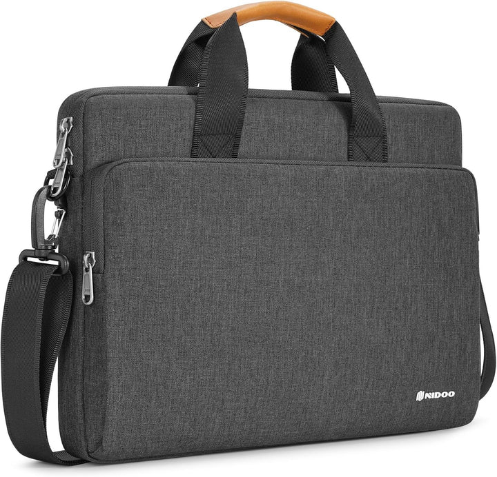Robust water-resistant laptop shoulder bag, unisex, featuring comprehensive 360° padding.