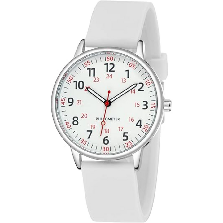Unisex waterproof analog nurse watch with second hand for medical professionals.