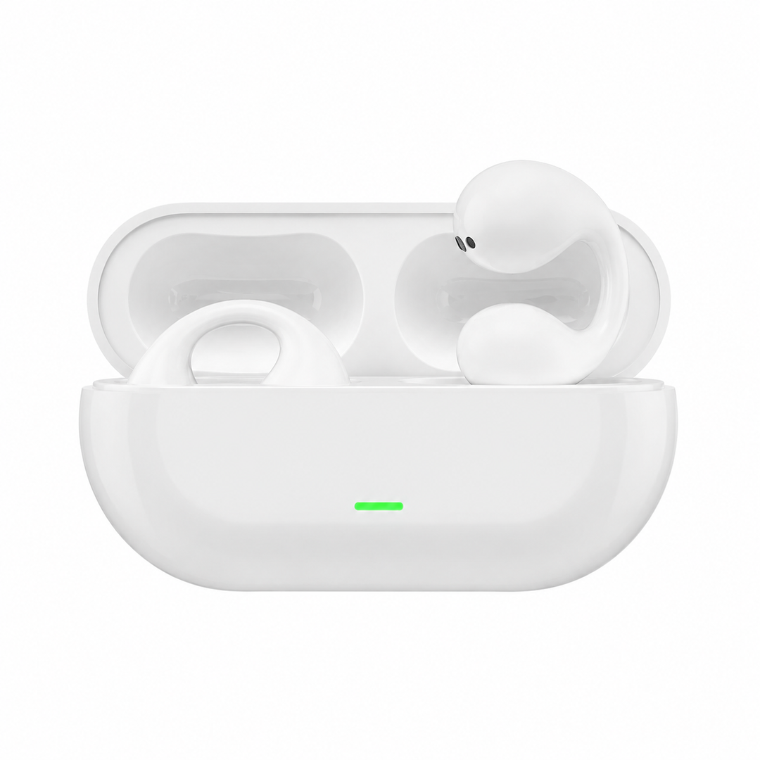 Lightweight unisex bone conduction earphones. Ideal for running, workouts & outdoor sports. Comfortable open-ear design.