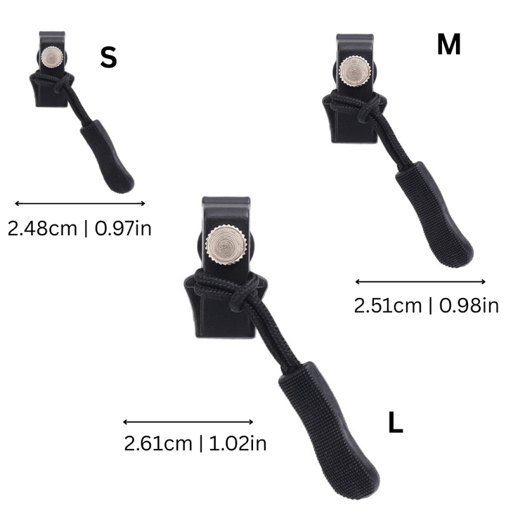 "Unisex zipper repair clip 6-pack, alloy and nylon, universal fit. Snap-on design for quick no-sew fixes on clothes and bags.