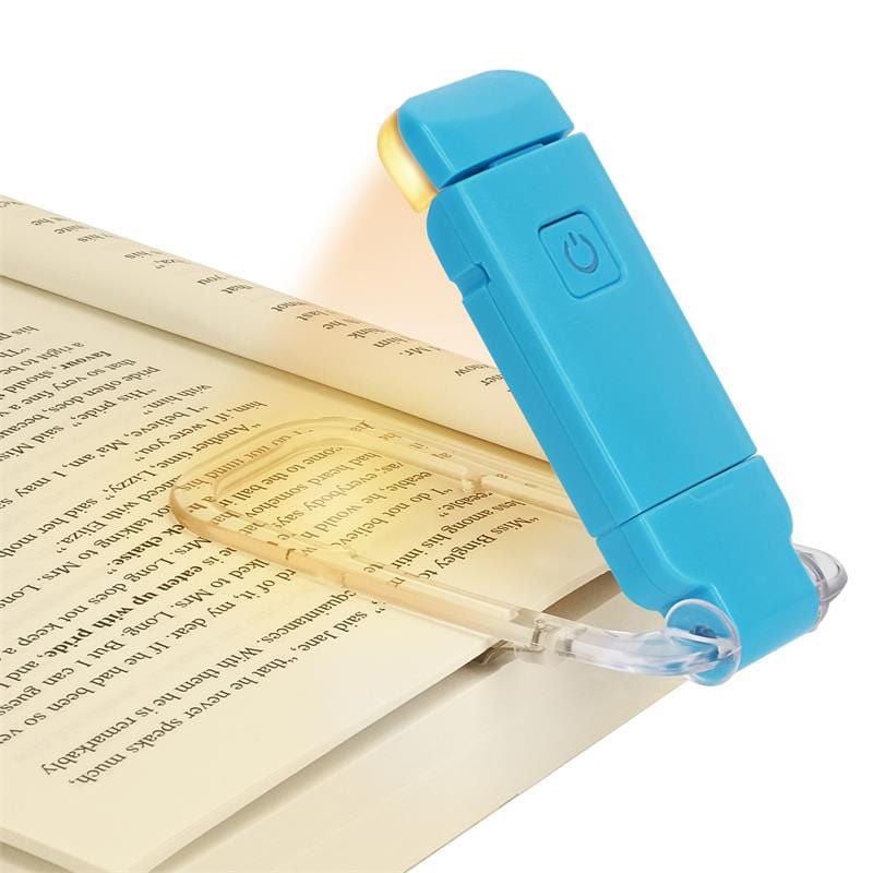 "USB Rechargeable Flex Reading Light with adjustable LED, lightweight design, and flexible positioning for comfortable readin