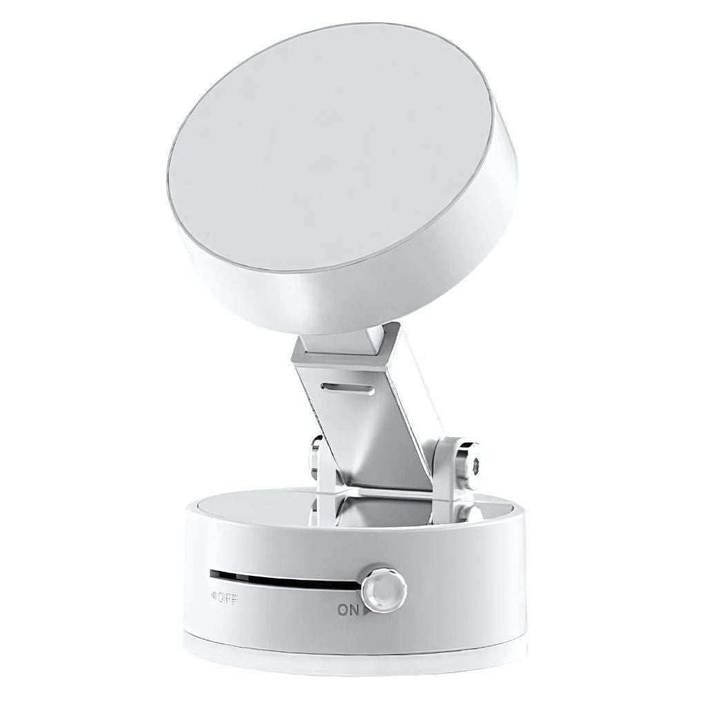 "Versatile magnetic phone mount with 360° rotation on desk, sleek design, modern and flexible for convenient phone positionin
