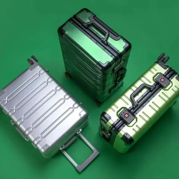 Lightweight Vienna Voyager travel luggage, an aluminum-magnesium hardshell vacation essential.