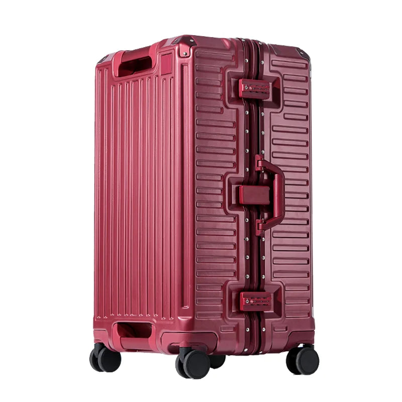 Streamlined wide grip hard shell luggage, offering superior protection & effortless handling with smooth spinner wheels.