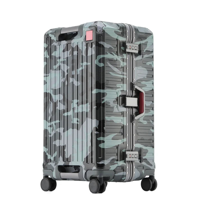 Wide grip hard shell suitcase with smooth spinner wheels, durable for any travel adventure.