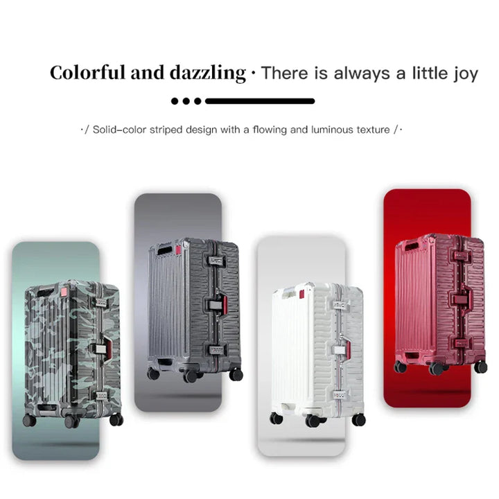 Organized wide grip hard shell luggage, perfect for efficient packing on business or leisure trips.