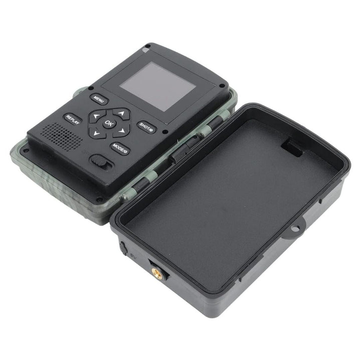 Wildlife camera with 4K video, 60MP photos, infrared night vision, weatherproof design, and app control for nature photograph