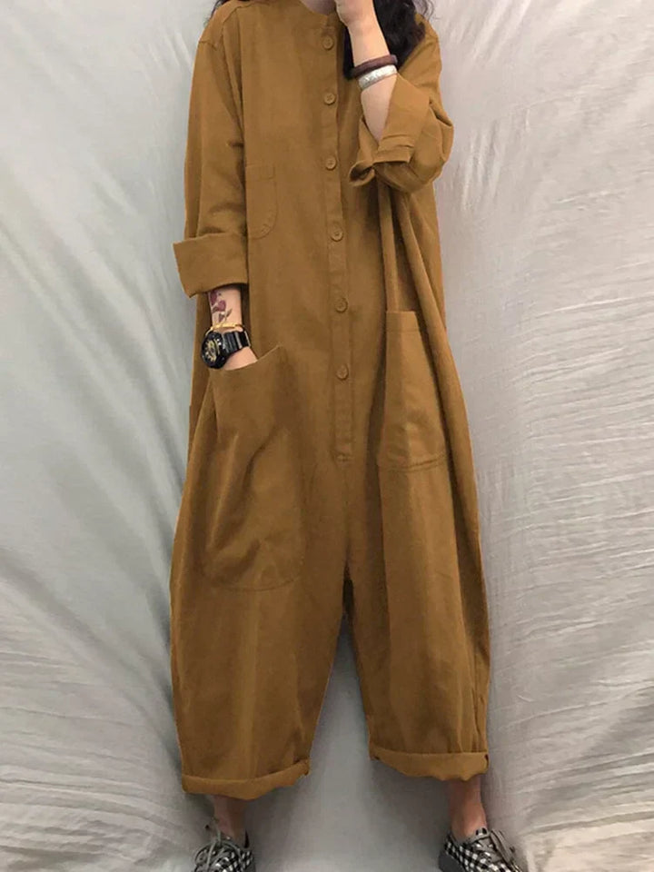 Lightweight women's summer jumpsuit, wide-leg design for effortless style. Great for travel & casual fashion.