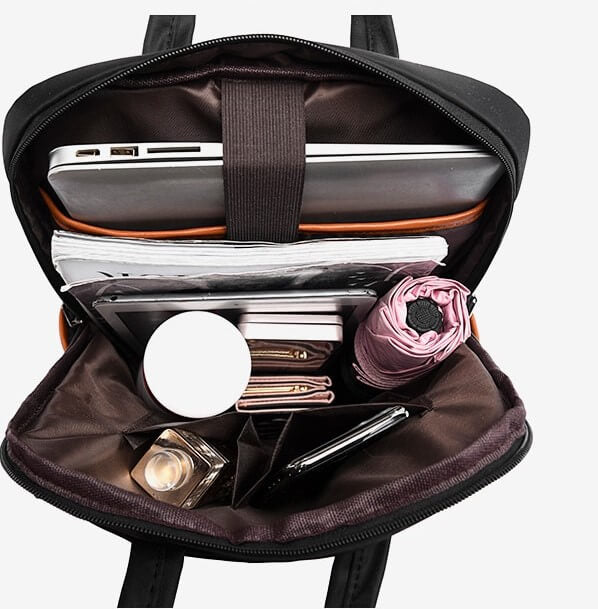 Oxford water-resistant anti-theft backpack. Lightweight travel bag for women's essentials.