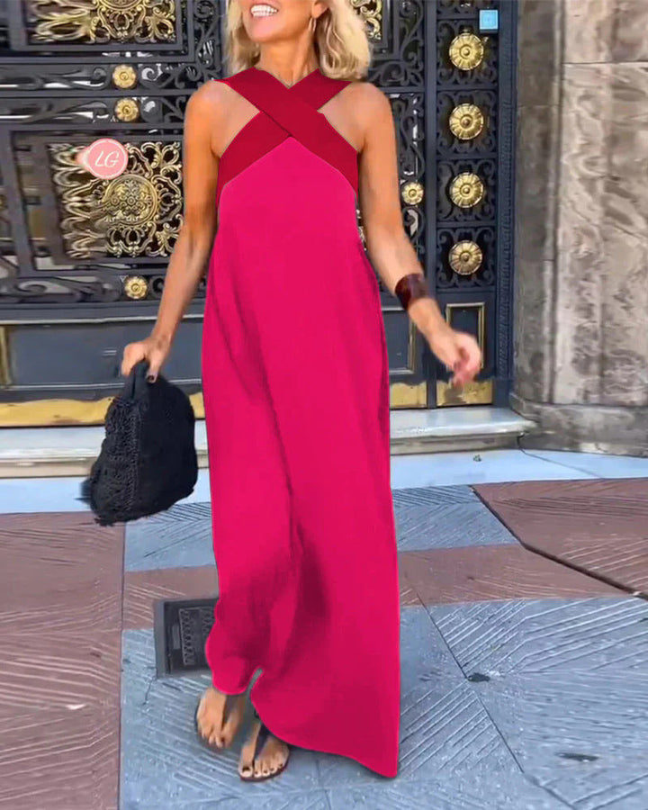 Long breathable women's maxi dress, perfect for relaxed summer days.