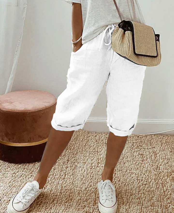 Stylish women's BreezeFlow shorts: ultimate comfort, breathable cotton for relaxed summer & vacation wear.