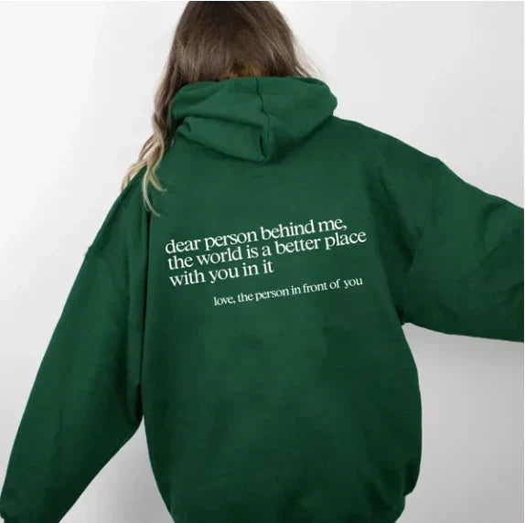 Stylish women's casual hoodie, comfortable pullover with a witty message and cozy design. Everyday wear.