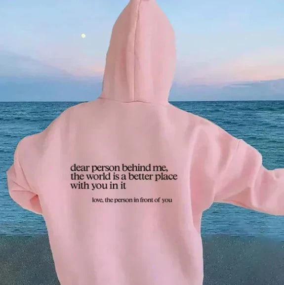 Soft fabric women's casual hoodie. Witty message graphic design. Cozy & comfortable everyday pullover sweatshirt.
