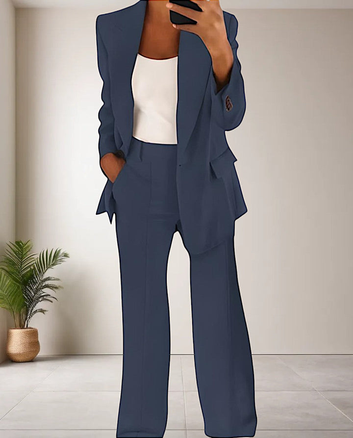 Stylish Women's Isabella matching pantsuit, a complete two-piece set with a chic blazer and elegant trousers for all events.