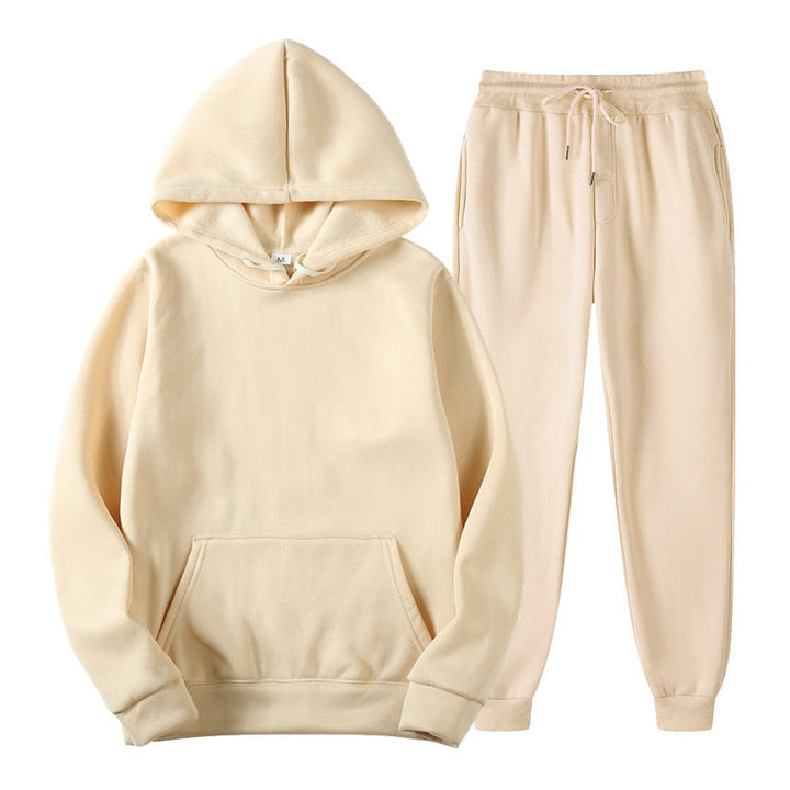 Comfortable women's two-piece jogging set, blending style and ease for any day.
