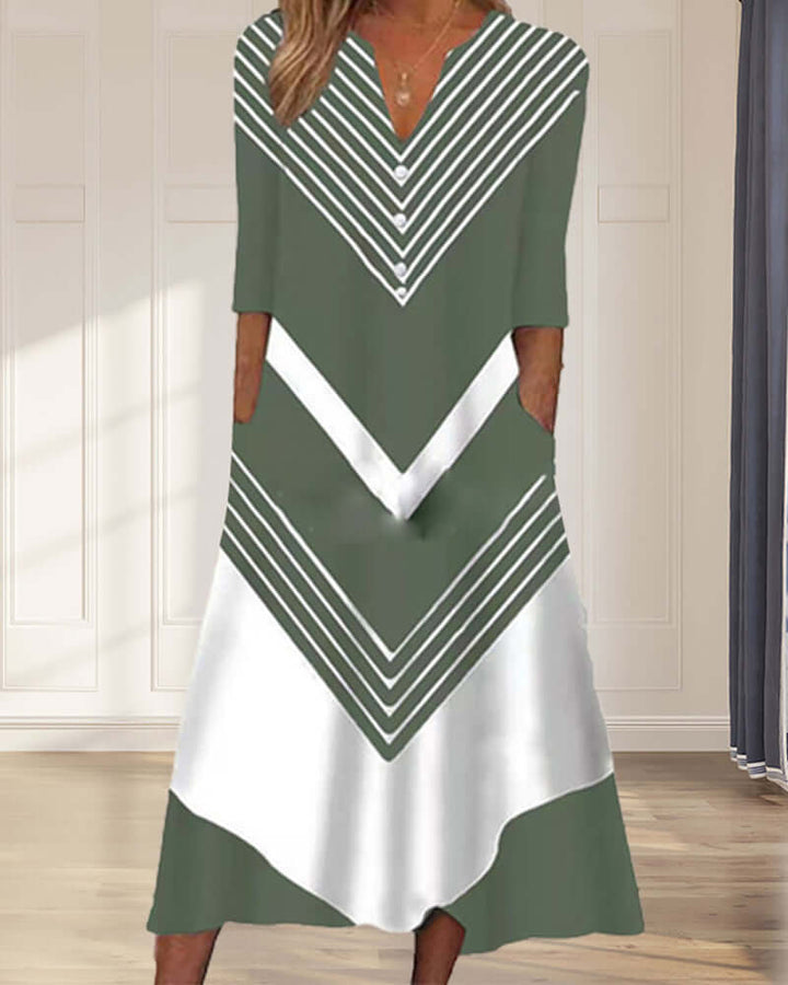 Fashionable women's long sleeve knitted pullover dress, showcasing its elegant comfort. Ideal warm clothing for winter.