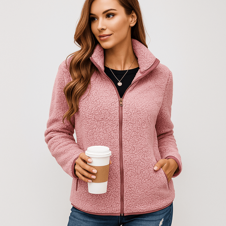 Women's cozy warm outdoor jacket, perfect for fall and winter adventures. Stylish and comfortable outerwear.