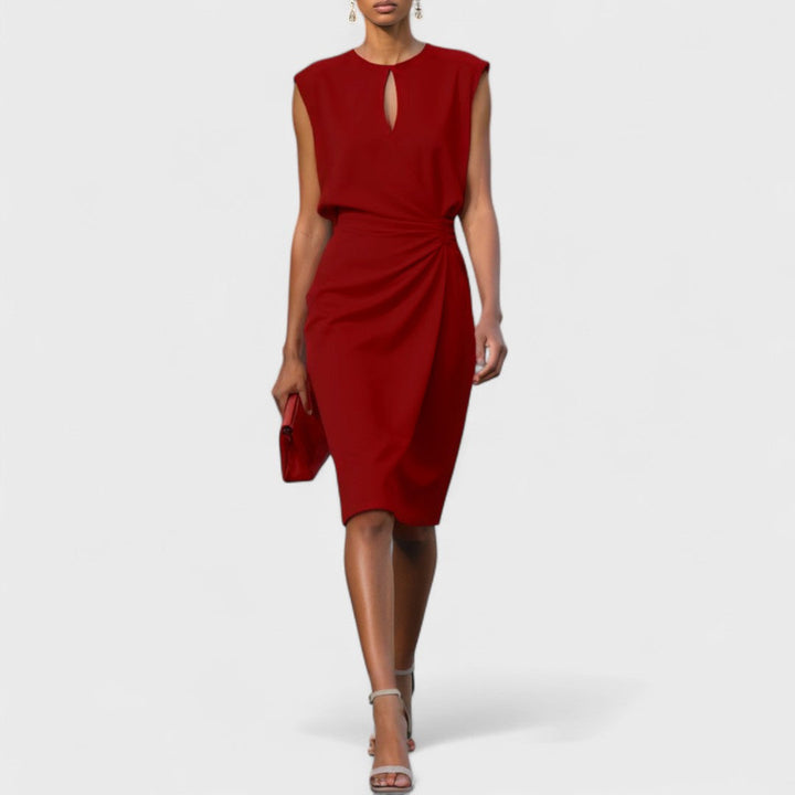 Sophisticated women's dress, elegant party wear with a flattering silhouette. Classy and timeless for any occasion.