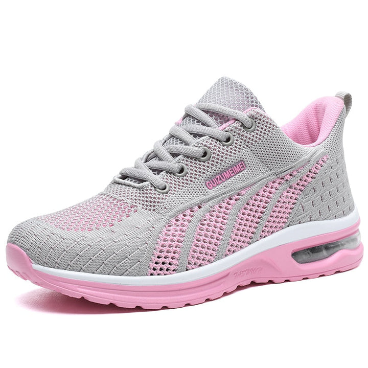 Comfortable women's GlideMotion ergonomic sneakers, ideal for walking, with a supportive cushioned heel.