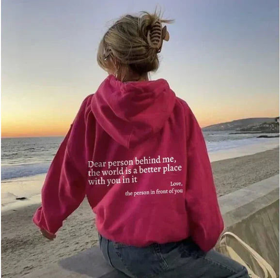 Inspiring women's casual hoodie, super soft & comfortable pullover for cozy everyday wear.