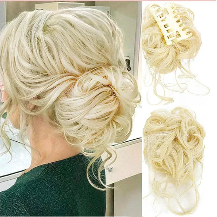 Women's hair accessory: instant synthetic hair bun clip for a quick, stylish updo.
