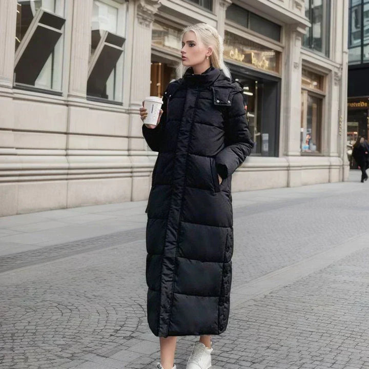 Women's Isabella long winter coat, classic style, ultimate warmth, perfect chic female apparel.