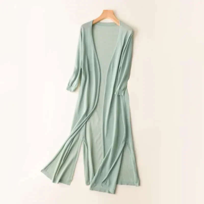 Women's cozy knit open front sweater, versatile for casual chic outfits, lightweight & soft.