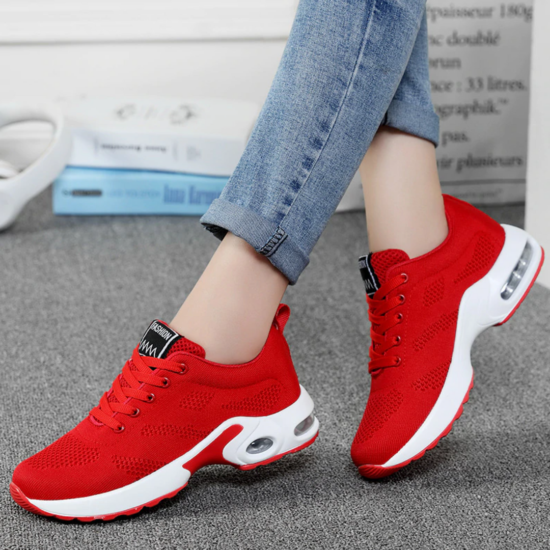 Comfortable women's walking shoes, featuring responsive air cushion technology.