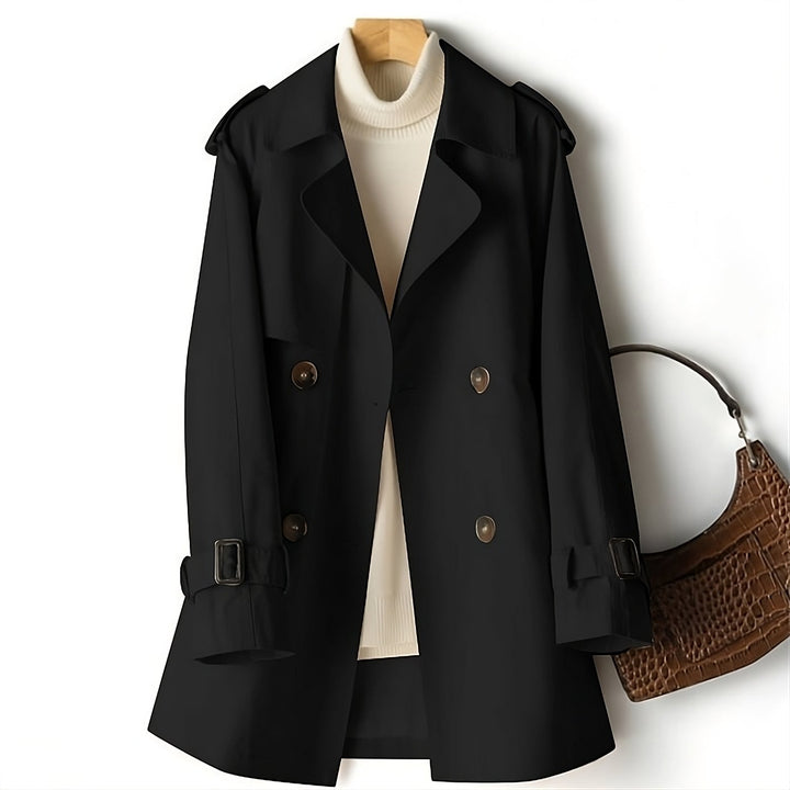 Beige classic long trench coat for women, essential for fall fashion and versatile autumn style outerwear.