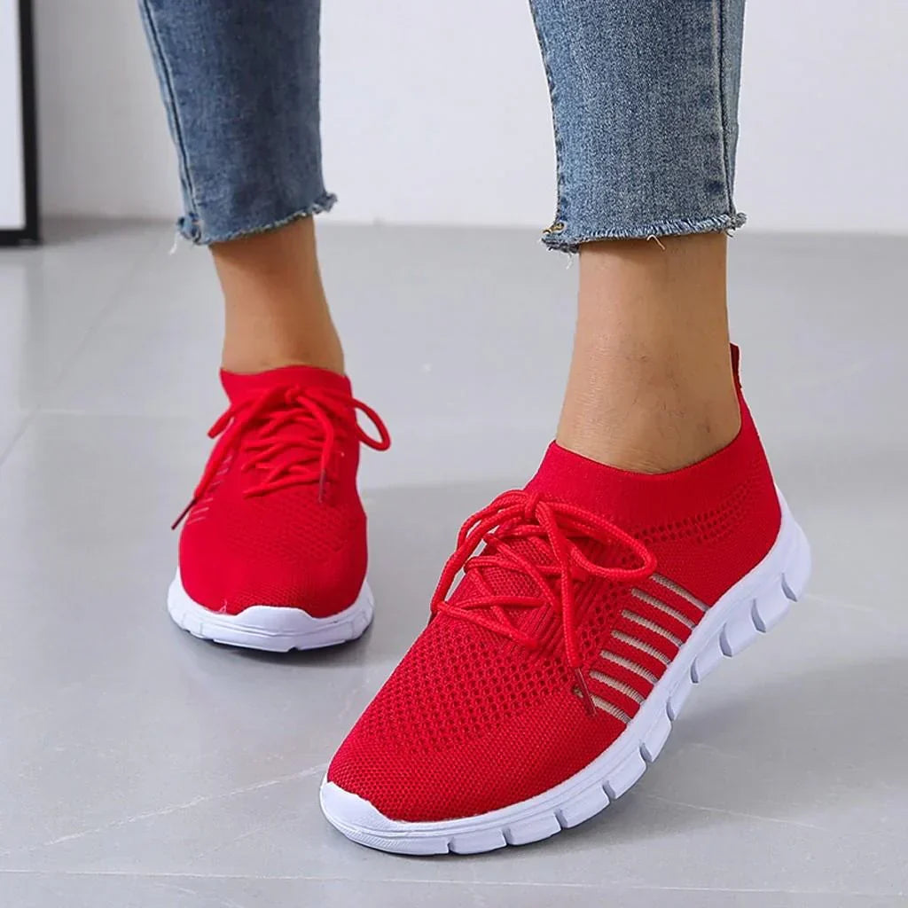 Supportive women's walking sneakers, engineered for orthopedic comfort and long walks.