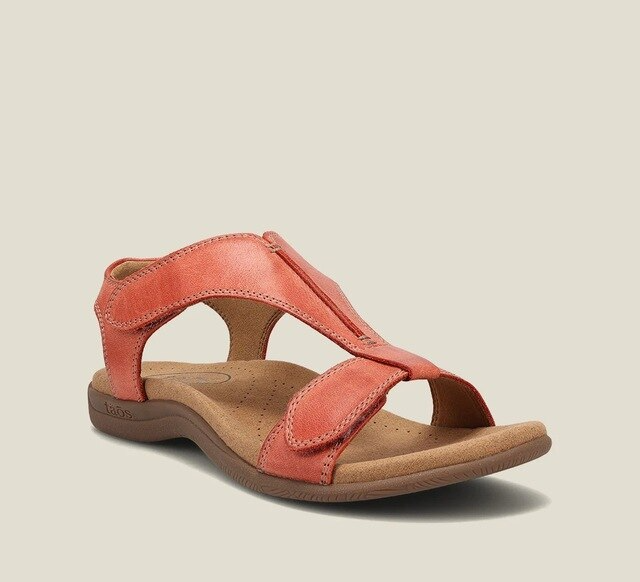 Elegant women's T-strap orthopedic sandals, designed for comfort, support, and versatile summer style.