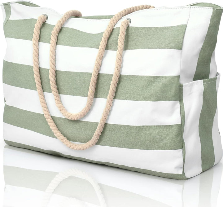 Weekend women's beach tote, waterproof & sandproof, oversized carryall.