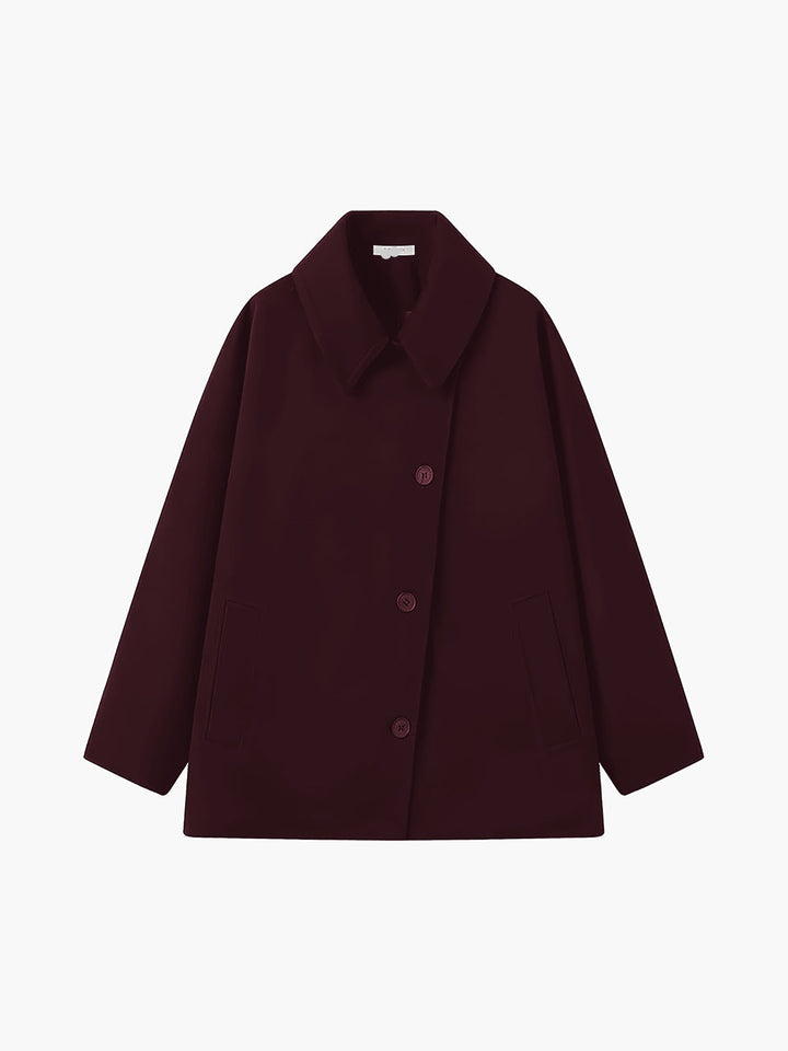 Elegant women's lapel overcoat, perfect for professional wear or versatile autumn/winter outerwear for women.