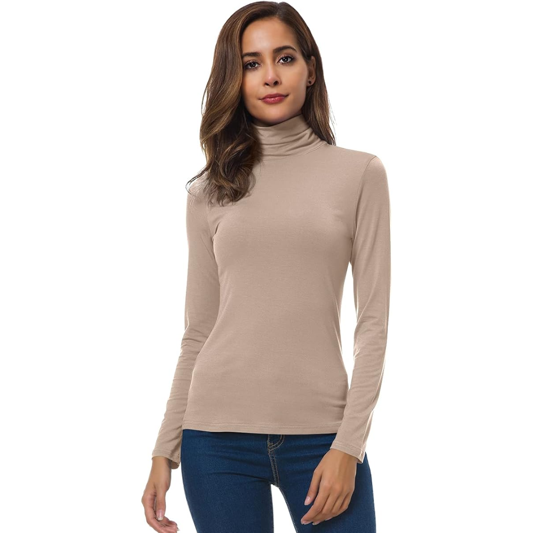 Petra women's slim fit turtleneck, a sleek and comfortable basic for everyday.