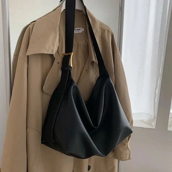 Versatile women's slouchy tote bag, ideal as a shoulder bag for work, travel, or daily errands.