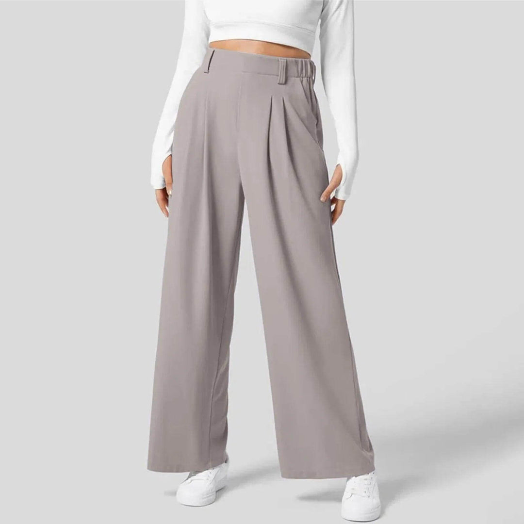 Flattering women's long stretch pants with an elastic waist & soft fabric. Designed for everyday comfort.
