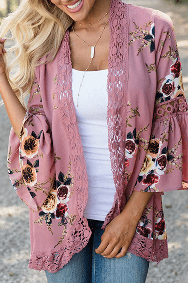 Comfortable ladies' casual top with vibrant patchwork print, ideal for daily wear.