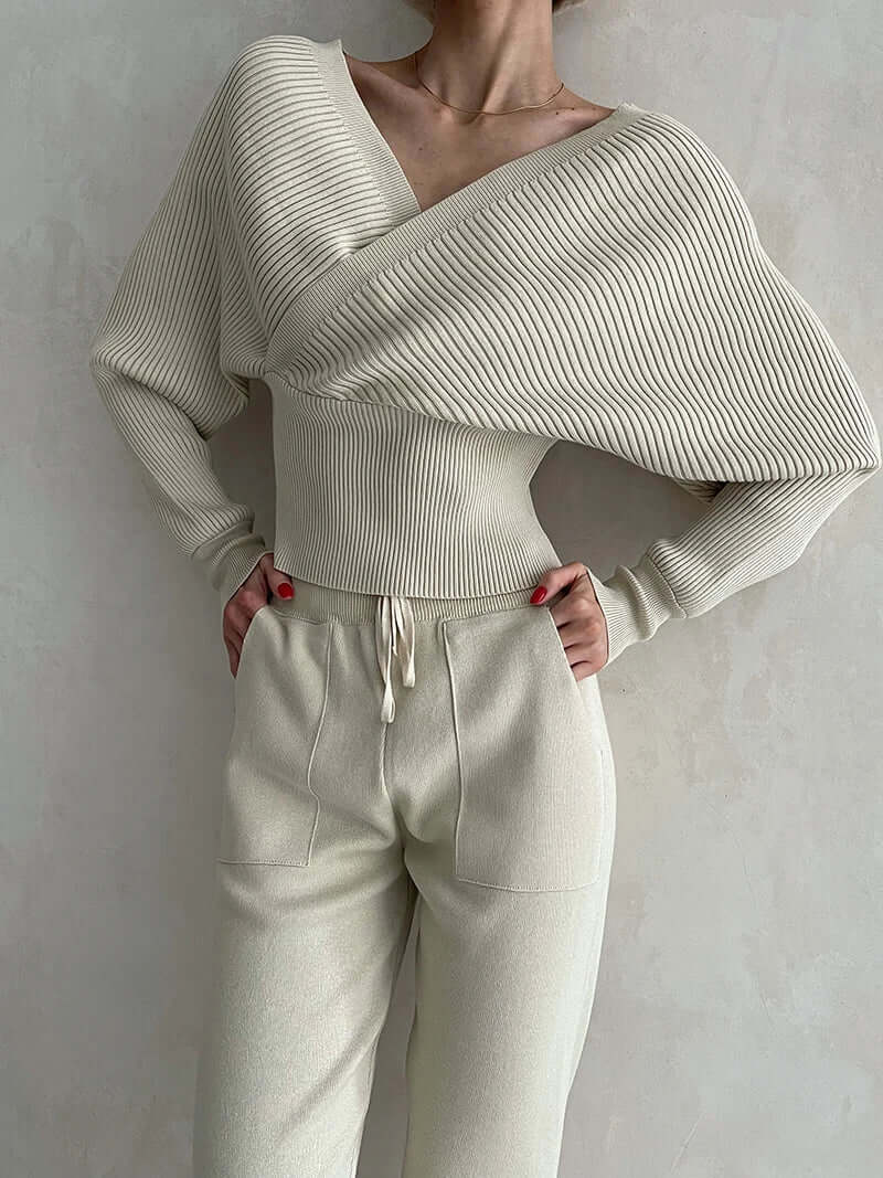 Women's stylish two-piece viscose set, comfortable & chic for everyday wear.