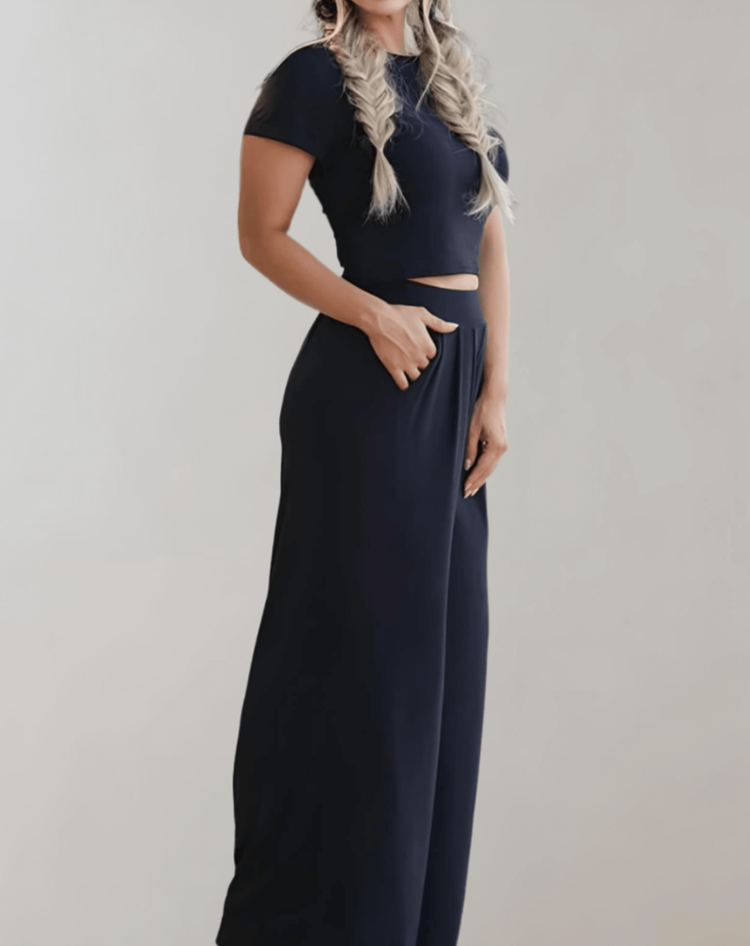 Elegant women's matching blazer and mini skirt co-ord set. Versatile two-piece outfit for office or party wear.
