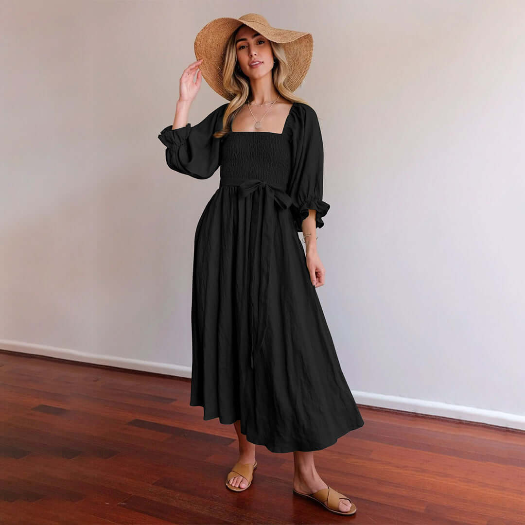 Modern women's summer dress, offering an effortless chic style for contemporary women's fashion.
