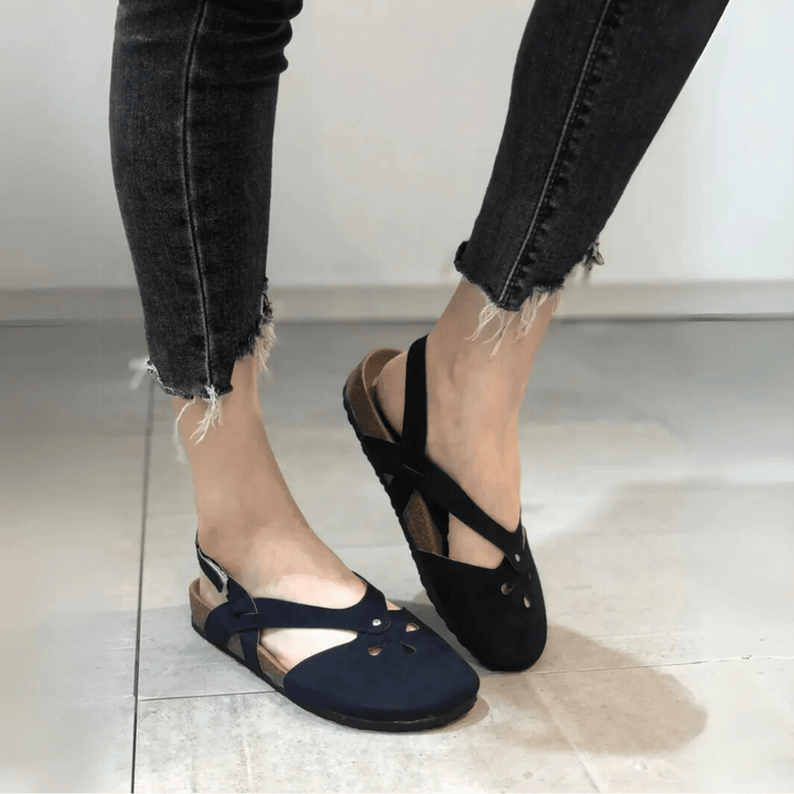 Women's Closed - Toe Slingback Sandals - Elegant Summer Style - Lexians