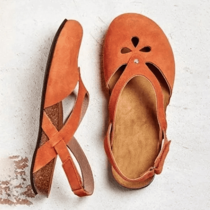 Women's Closed - Toe Slingback Sandals - Elegant Summer Style - Lexians